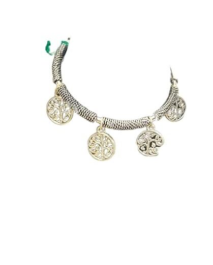 Fashion Trend Handmade Oxidized Polish Charm Bracelet