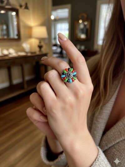 Traditional Fascinating Floral Designs Vintage Brilliant Rings for Women/Girls