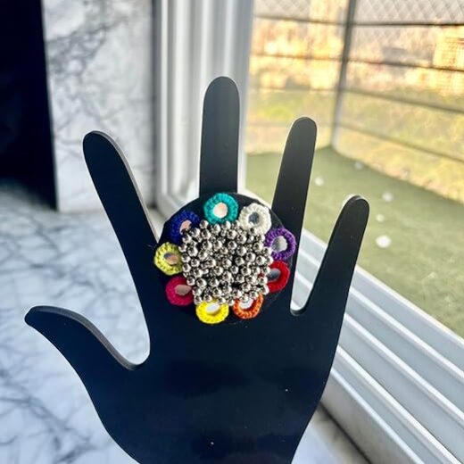 Multicolor fabric ring