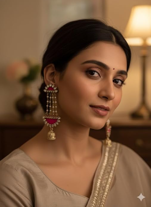 Beautifully Enamelled Traditional Jhumki Earring For Women