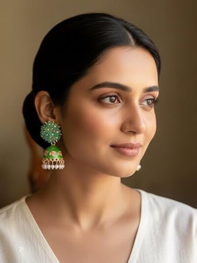 Latest Stylish Traditional Gold Plated Jhumki Earrings for Women & Girls