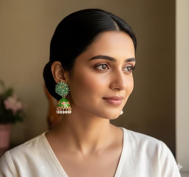 Latest Stylish Traditional Gold Plated Jhumki Earrings for Women & Girls