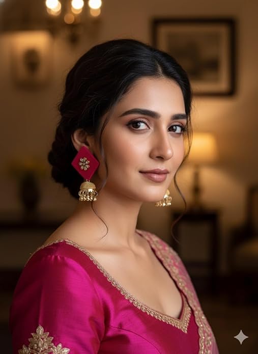 SAKHI collection Fabric Jhumki Earrings Trendy for Women