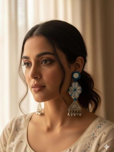 SAKHI collection Mirror work jhumka Earring