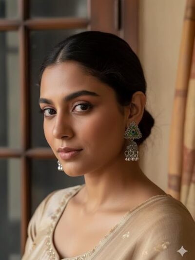 Earrings for women fashion jhumka oxidised Silver Earrings for women Peacock Earrings For girls South Temple Ear Rings