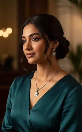 Vintage Style Sun Design Jewelry Set with Moon Stone, Antique Silver Necklace and Earrings, Starburst Pattern