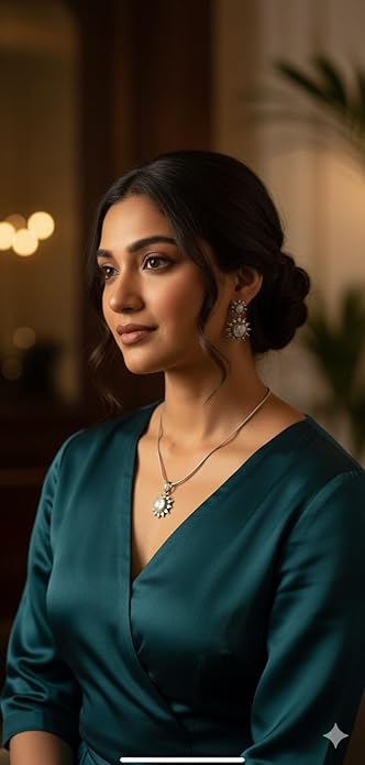 Vintage Style Sun Design Jewelry Set with Moon Stone, Antique Silver Necklace and Earrings, Starburst Pattern